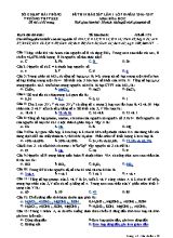 Đề thi khảo sát lần 1 môn Hóa học Lớp 10 - Mã đề 132 - Năm học 2016-2017 - Sở giáo dục và đào tạo Hải Phòng